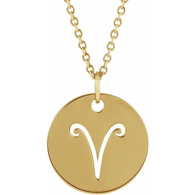 Zodiac Disc Necklace
