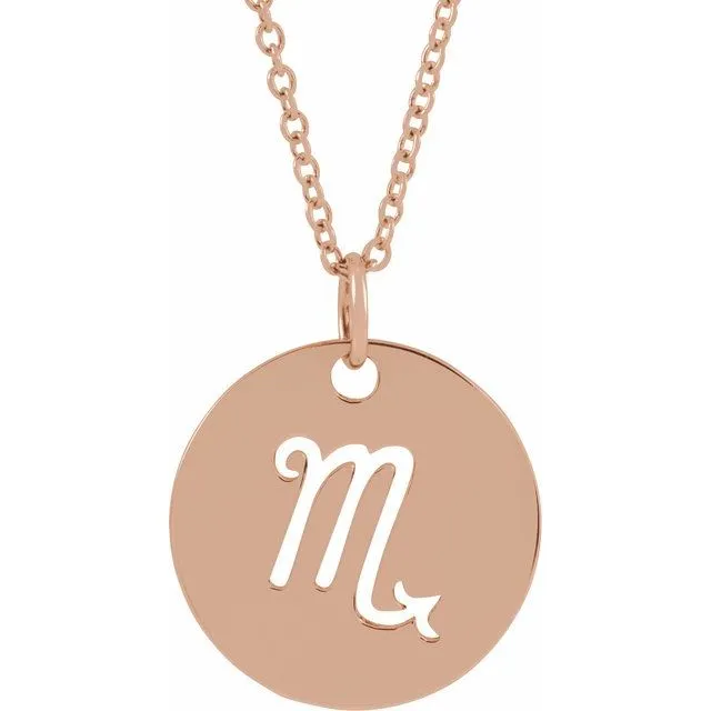Zodiac Disc Necklace