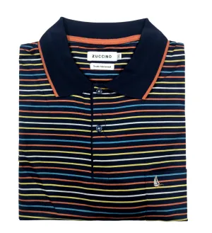Zuccino Italy SS Double Mecerized Stripe Golfer